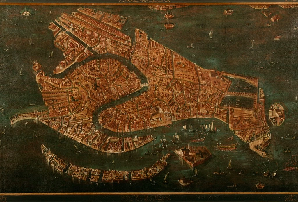 Veduta di Venezia a volo d'uccello - Government Art Collection